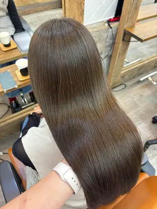 ロング カラー 広島/わかな/ヘア セット/オリーブのヘアスタイル