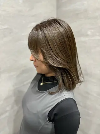 ミディアム カラー 永井大樹✨ 透明感カラー✨のヘアスタイル