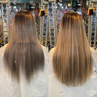 ロング カラー ヘアアレンジ マツエク・マツパ haco+所属・🌈派手髪エクステ ブレイズ🌈ひろとのヘアスタイル