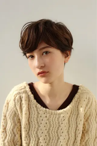 ショート カラー パーマ ANDREY 表参道 ショート×髪質改善のヘアスタイル