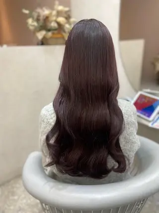 ロング カラー 新宿/韓国ヘア 中明度カラー/かやのヘアスタイル