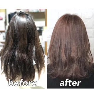 ミディアム カラー KIZU 髪質改善 オカルト怪談のヘアスタイル