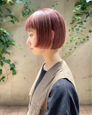 ショート カラー ボブ/ショート 吉田竣のヘアスタイル