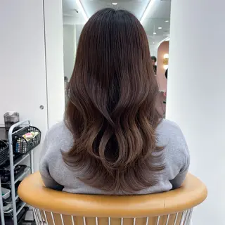 ロング カラー ストンボブ/レイヤー 艶カラー💎ヒデジのヘアスタイル