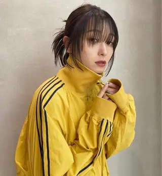 ロング カラー ヘアアレンジ 脇野 茉優のヘアスタイル