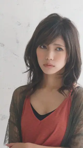 ミディアム パーマ 山崎 晃治のヘアスタイル