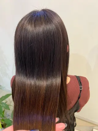 ロング カラー ブリーチしない暖色 カラー🥀杉 優菜のヘアスタイル