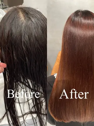 セミロング charm《銀座》 ヘアセット/縮毛矯正のヘアスタイル