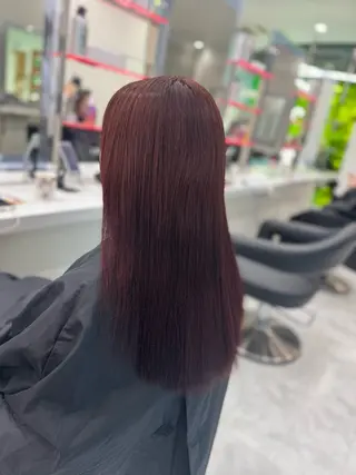 ロング カラー 透けるやわらか艶髪♡ ナチュラルストレートのヘアスタイル