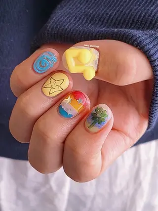 ネイル 3dパーツ/流行り 👧shushu❤️のネイルデザイン