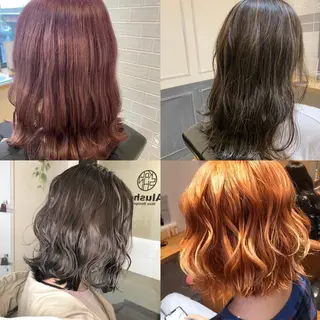 ミディアム カラー 平原 ミレイのヘアスタイル