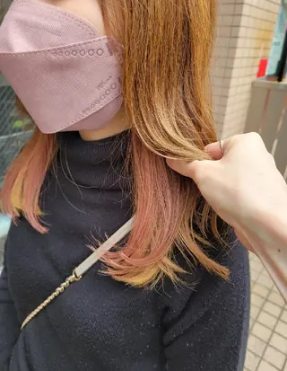 ミディアム カラー レイヤー/ショート /山田譲治✂️のヘアスタイル