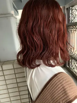 ミディアム カラー amy.所属・メンズカットパーマ/ ブリーチ高柳将太のヘアスタイル