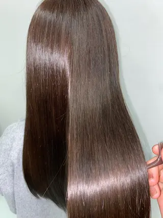 ロング カラー クロスパーマ🥇韓国 ヘア🇰🇷濵田航希のヘアスタイル