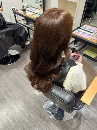 セミロング カラー 上田 紗也のヘアスタイル