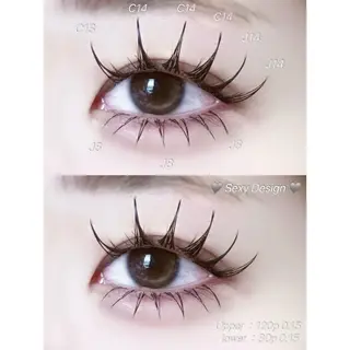 マツエク・マツパ memelu . RIJU 🩶のマツエク・マツパデザイン