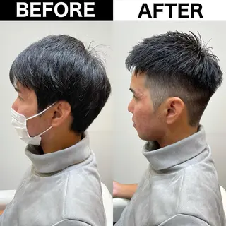 メンズ Soleria /ソレリア所属・メンズカットのプロ 田中慎一のヘアスタイル