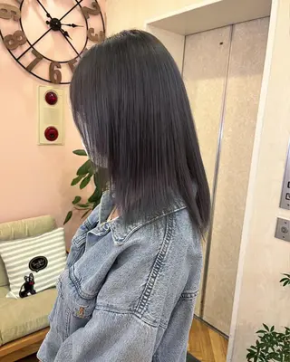 セミロング カラー ヘアアレンジ ブリーチなし/ レイヤー🌿runaのヘアスタイル