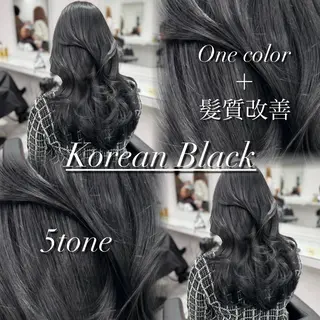 ロング カラー ヘアアレンジ 韓国レイヤーカット /韓国トレンドカラーのヘアスタイル