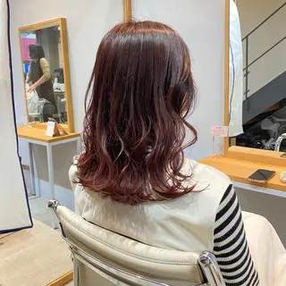セミロング カラー F-card所属・shiga mariaのヘアスタイル