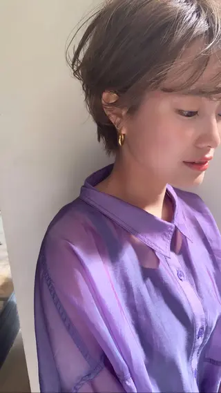 ショート カラー ショート ボブ 梅田 木戸健人のヘアスタイル