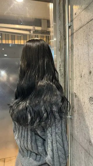 ロング カラー 高円寺/艶カラー/ レイヤーカットのヘアスタイル