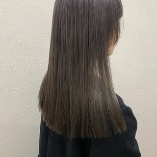 セミロング カラー くすみカラー♡ Yuukaのヘアスタイル