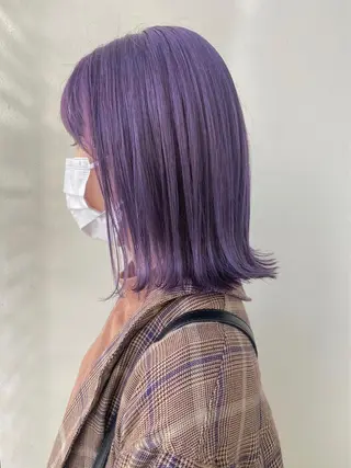 ミディアム カラー ANNA /艶髪/ハイトーンのヘアスタイル