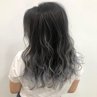 セミロング カラー 山内 聡史のヘアスタイル