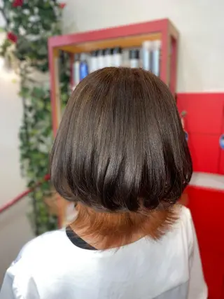 ミディアム ゆぴ☾‪/推しカラー /ハイトーンのヘアスタイル