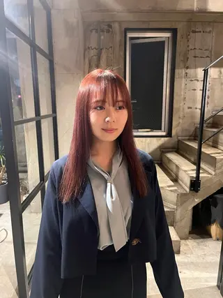 セミロング カラー china/ボブ/ ブリーチカラーのヘアスタイル