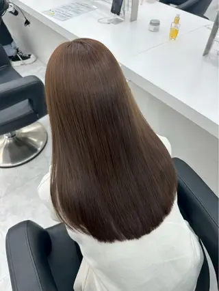 ロング カラー kazuki🍑韓国 トレンド暖色🫗のヘアスタイル