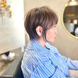 ショート カラー 瀧 元気/ショート/ 白髪ぼかし/髪質改善のヘアスタイル