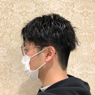 ミディアム パーマ メンズ 🐠寒色系×パーマ 櫻井　麿偉🐏のヘアスタイル