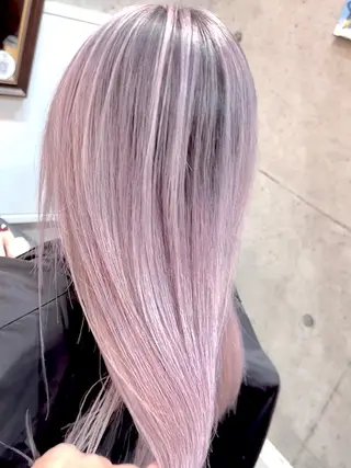 ロング ブリーチ特化🎖️ピ ンクカラー高橋さやかのヘアスタイル