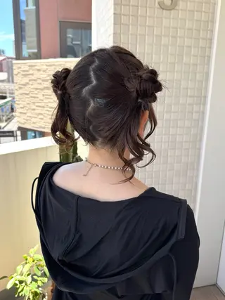 セミロング ヘアアレンジ 艶カラーヘアアレンジ 縮毛矯正🍓ひふみのヘアスタイル