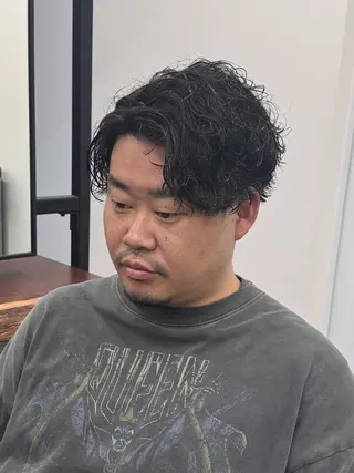 ショート パーマ メンズ 柏メンズカットパーマ NO.1タイチのヘアスタイル