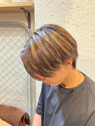 カラー ヘアアレンジ メンズ 傷ませないカラー・ ボブ・リクト💥のヘアスタイル