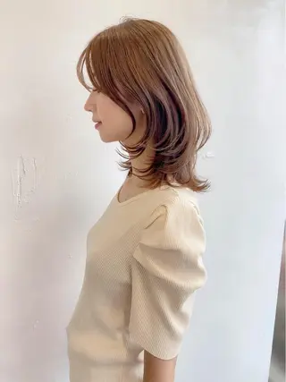 ミディアム 鎌倉 彩のヘアスタイル