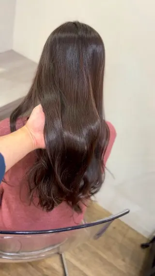 ロング カラー ブリーチなしベージュ 特化 松村 茶屋町のヘアスタイル