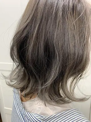 ミディアム カラー ハットリ /北習志野のヘアスタイル