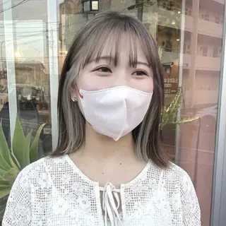 ミディアム ハイトーン/ボブ/ ハイライト🌱ᩚ涼介のヘアスタイル