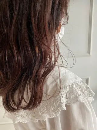 セミロング カラー 梛木 唯のヘアスタイル