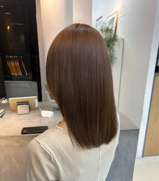 セミロング 艶髪ストレート/ 理美容師/ショウキのヘアスタイル