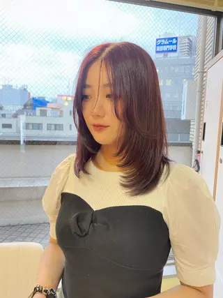 ミディアム ﾅﾂﾐ/韓国ヘア/ レイヤーカット🎀のヘアスタイル