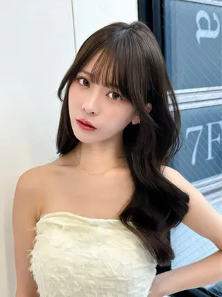 セミロング 映える顔まわり/前髪 特化 💗 ユキマのヘアスタイル