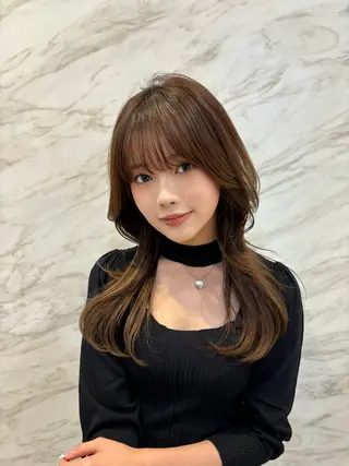 セミロング 🌿銀座《韓国ヘア ✨》ともき🍀のヘアスタイル
