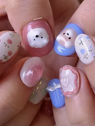 ネイル 3dパーツ/流行り 👧shushu❤️のネイルデザイン