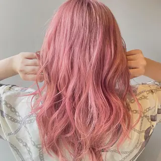 セミロング カラー ヘアアレンジ 【韓国艶カラー🎀】 添田 菜摘のヘアスタイル