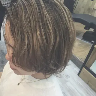 ショート カラー 前髪顔周り✂️店長 ❤️アマミヤ❤️のヘアスタイル